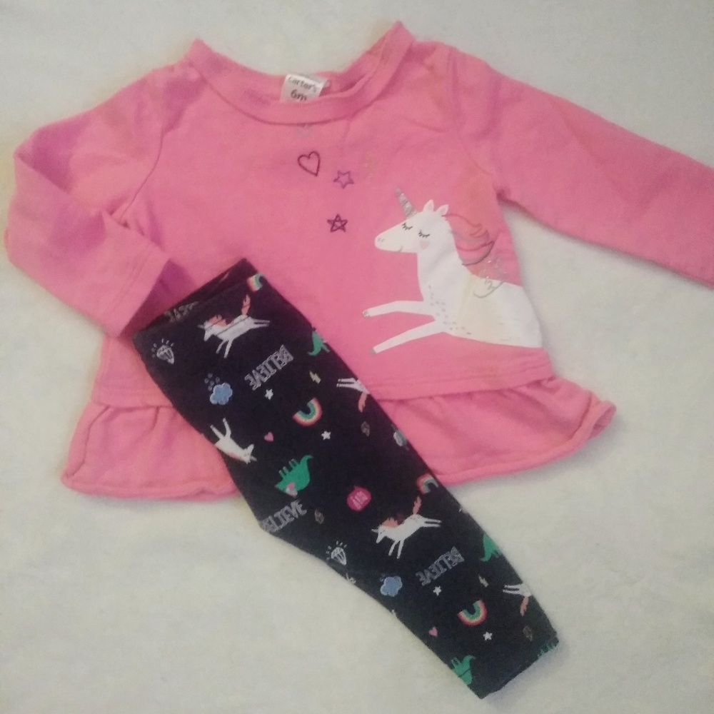 Carter's baby girl unicorn Outift